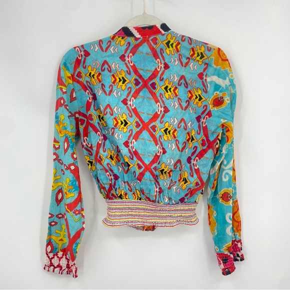 Antica sartoria by Giacomo Cirque Multicolored Full Zip Beaded Jacket Size S/M - Picture 9 of 9